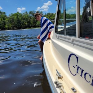 My Son Relaxing on Bow
