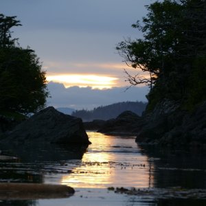 Sunset from Mini Bay enterance looking at Dixon