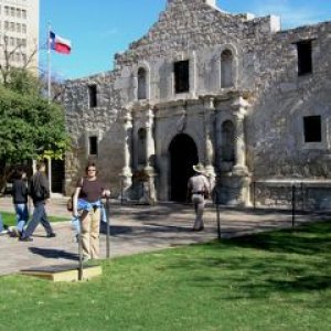 Lori at the Alamo in San Antonio, TX