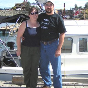 (Pat Anderson) Susan and Tom (Susan E) at Salmon Point 9-10-05