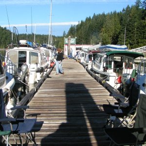 (Pat Anderson) On the Dock at Gorge Harbour 9-10-05