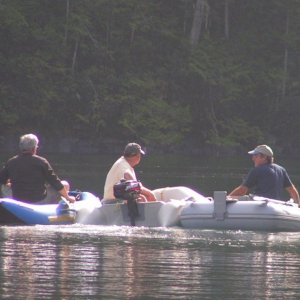 (Pat Anderson) Fearless Hunter-Gatherers Stalk the Wiley Oyster at Prideaux Haven 9-13-05