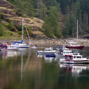(Pat Anderson) Boats at Roscoe Cove 9-15-05