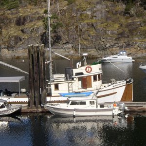 At the dock at Refuge Cove
