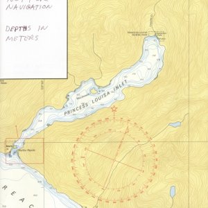 Princess Louisa Inlet (from an old chart)