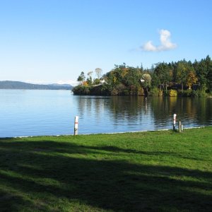 Maple Bay and Sansum Narrows are to the right, around the point.