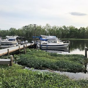 Docked at Clarks Fish Camp Restaurant