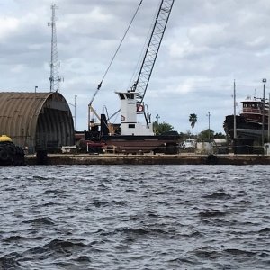 Cute little tug in dry dock.