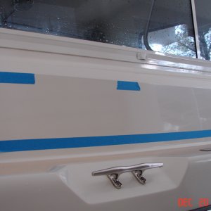 The location is marked with masting tape