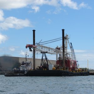 Tug with barge