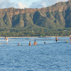 Last lineup of the day just outside Ala Wai Harbor