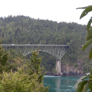 Deception Pass Bridge 
between Fidalgo Island and Whidbey Island, 
near Anacortes, WA