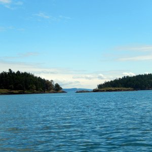 Blakely Island and Decatur Island with an inviting passage between