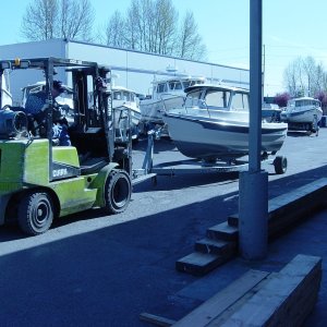 (Nine Inches) moving the boat