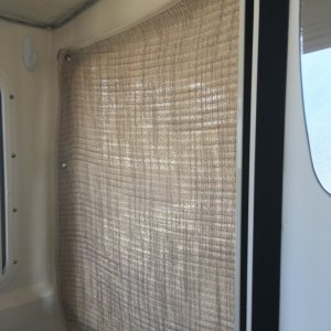 Snap-on curtains throughout