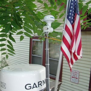 Homemade base of stainless. Heavily modified anchor light.
