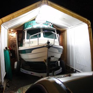 The summer carport.