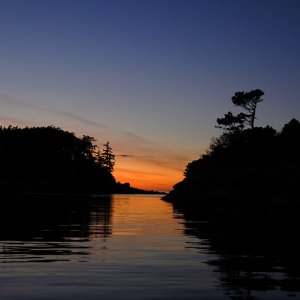 Sunset Sucia and Ewing Islands