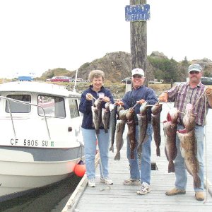 Salmon fishing trip that turned into a limit of lings.