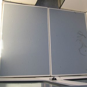 Factory floor boards after applying Interlux Interdeck