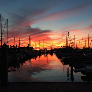 Waiting to cross in Redondo