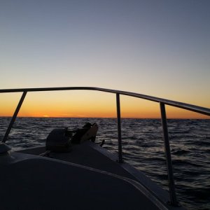 New Years Eve Leaving Carmel Bay after a day of diving