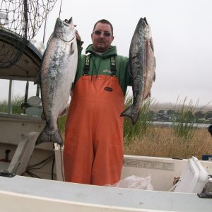 23LB & 12LB King Salmon first Solo trip out of Bodega Bay7-30-10