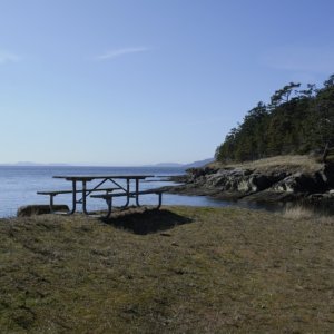 Patos Island campsites with panoramic views