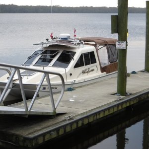 Media 'Docked at Corky Bells, East Palatka.' in album 'My champion. Betty ran the Disney Marathon prior to our launch.'