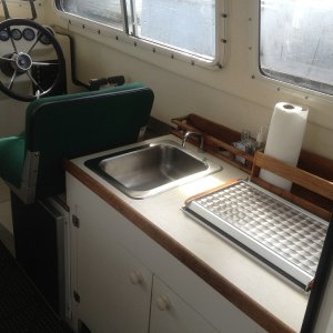 Media 'Kitchenette with Wallas' in album '(CheckRaise) Launch day. The Jeep looks comical, but it performed like a champ.'