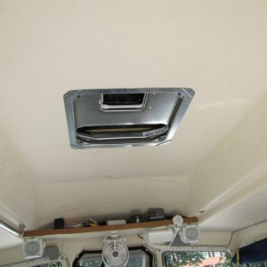A/C unit secured to mounting frame inside