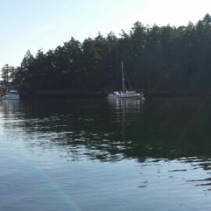 on bouy at Jones Island