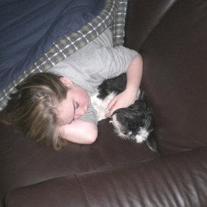 Jamie and Sophie asleep