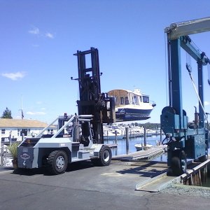 Betty Ann lowered into the water