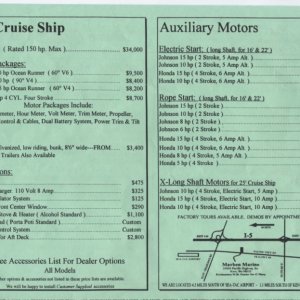C-Dory 25 Cruise Ship 
1995 & 1996 
Pg 1