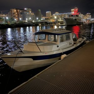 Media '1991 22 Angler name TBD. First night I brought her home put her in and motored over to dry storage at Foss Landing.' in album '1991 22 Angler name TBD. First night I brought her home put her in and motored over to dry storage at Foss Landing.'