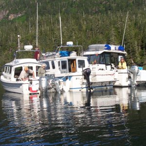 Media 'with friends in Long Bay, PWS' in album 'Passage Canal, Prince William Sound'
