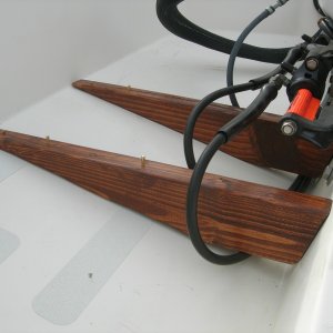 2x4 supports for generator platform with brass screws, tops removed