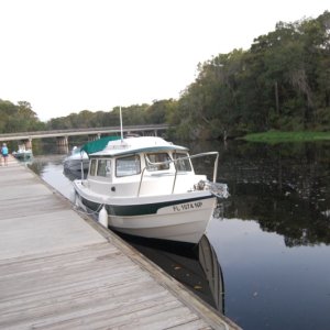 Dock at Crab Shack Restaurant on Six Mile Creek. This is the only thing on this creek. Dock must be 1,000 long. Local seafood