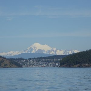 Mount Baker behind Anacortes