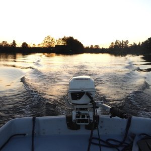 Media 'Cruising out past the no-wake zone.' in album 'Launching before sunrise for a quick test run. Was supposed to be 85 and wanted to beat the crowds at the ramp.'