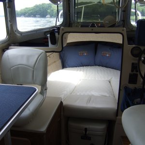 V-Berth cut out and swivel seats
