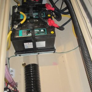 Port side in floor locker