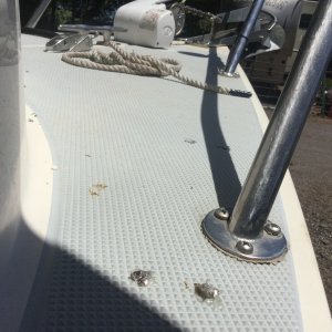 Ready to drill through resin filled holes