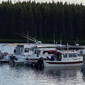 Jody?s ?Voyager? & Bill?s 23 foot Ranger with a Seasport 24 in between.