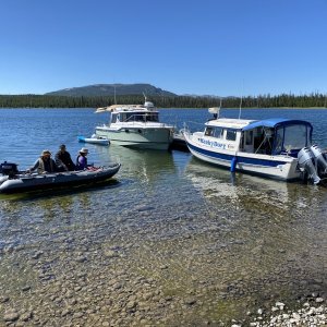 Eagle Bay fishing on the Kaboat