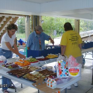 Sandra,Paula, Jeanne and Neal breakfast on Sunday