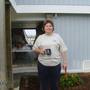 Jackie the winner of the C-Dory tee shirt