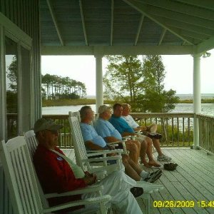 Favorite passtime to rock, talk and survey the horizon.