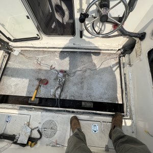 Cockpit area with floor removed